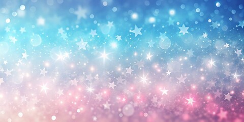 Abstract Blue and Pink Starry Sky Background, Bokeh, Glimmer ,starry sky, background