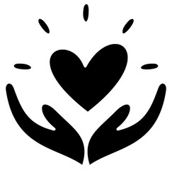 heart illustration love silhouette care logo kindness icon hand outline  world world donation flower donate awareness volunteer give care shape with vector graphic background