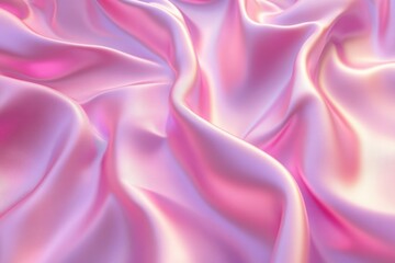 Obraz premium Delicate, silky, rosy satin bed linens with a unique pattern, perfect for valentine's day; they create a romantic setting or background