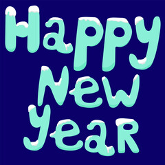 happy new year in the snow