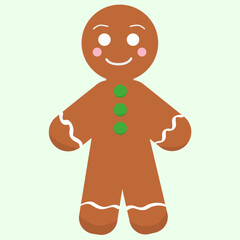 gingerbread man isolated on a light background