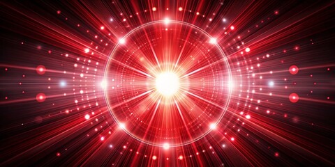 Fototapeta premium Abstract Red Circle with Glowing Lines and Lights, abstract, circle