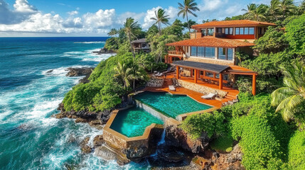 Stunning Mansions in Hawaii Surrounded by Lush Tropical Landscapes and Breathtaking Ocean Views