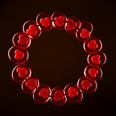 Obraz premium Candle arrangement in a circular shape, symbolizing warmth, remembrance, and gathering