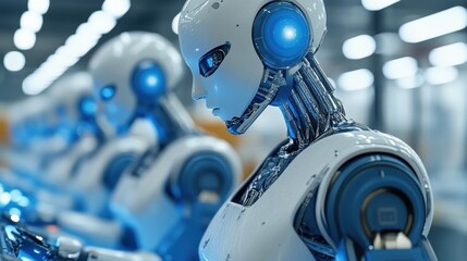 Fototapeta premium Smart factory and Industry 4.0 management.