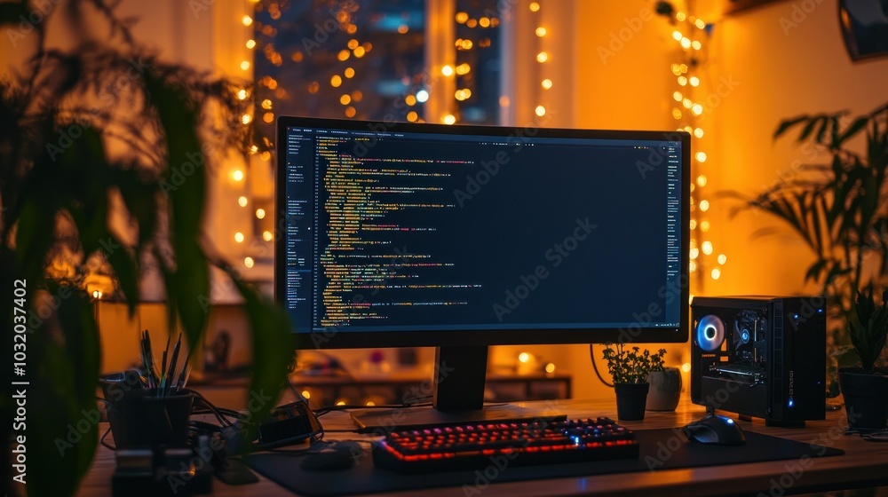 Poster computer coding workspace