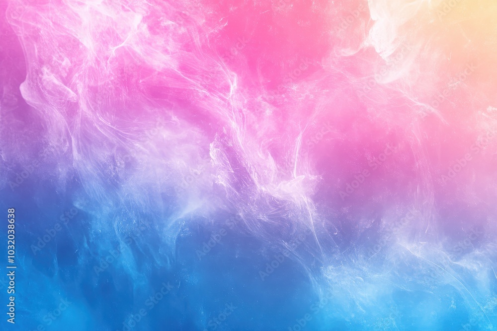 Poster radiant illumination and vibrant gradient backdrop showcasing blue, pink, and purple shades with a t