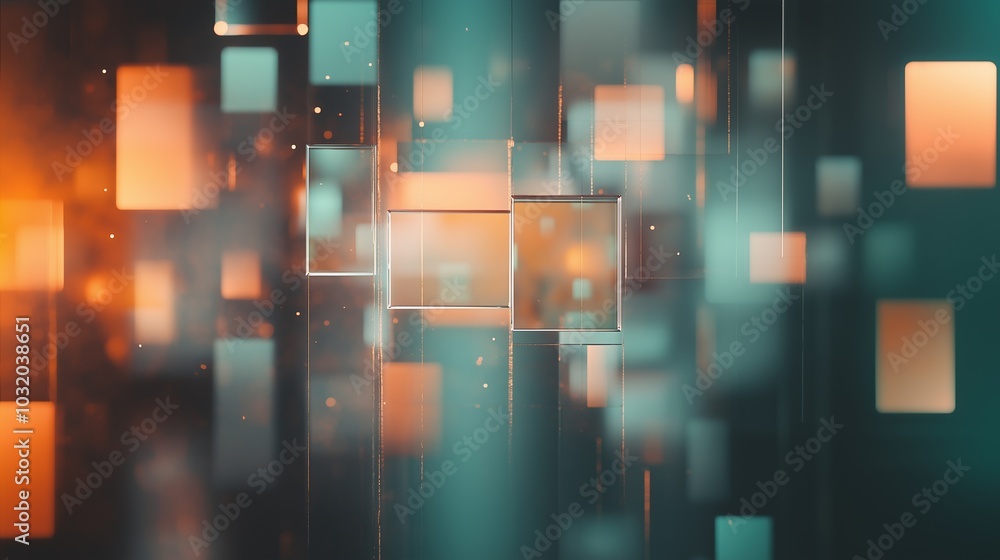 Poster abstract attractive background consisting of pieces of multicolored glass and rays of light. pleasan