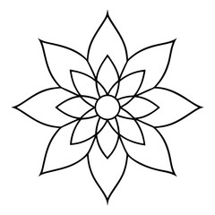 Mandala Design line art vector illustration