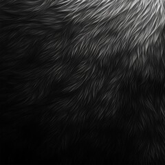 Close-up Black And White Texture Of Fur. Background Of Natural Animal Hair. Detail Of Soft Wool.