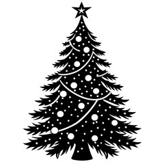 christmas tree isolated on white