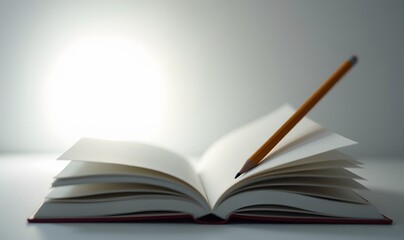 Notebooks are often opened with a pencil against a bright white light source.