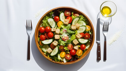 salad with tomatoes and cucumbers