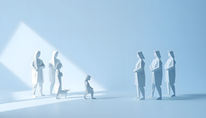 People healthcare concept isolated with white highlights, png