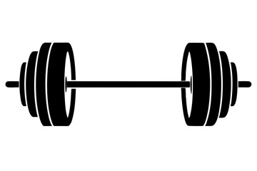 Barbell Silhouette vector illustration