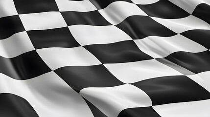 Flowing Checkered Racing Flag