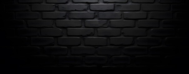 The black brick wall has a rough textured background appearance.