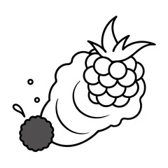 Raspberry juice burst with berries