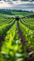 Fototapeta premium Remote sensing agricultural equipment providing real-time data for efficient farm management