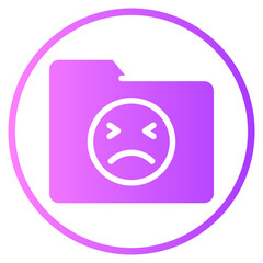 Naklejka premium folder gradient icon