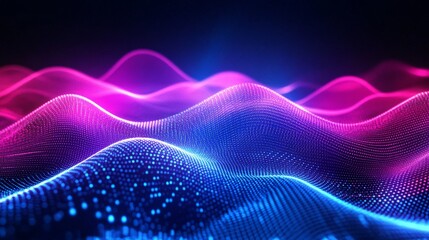 Vibrant Particle Landscape - Mesmerizing Digital Art