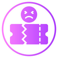 ticket gradient icon