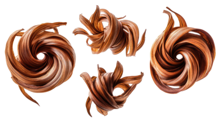 Wooden Tumbleweeds Spinning on a Transparent Background Generative AI