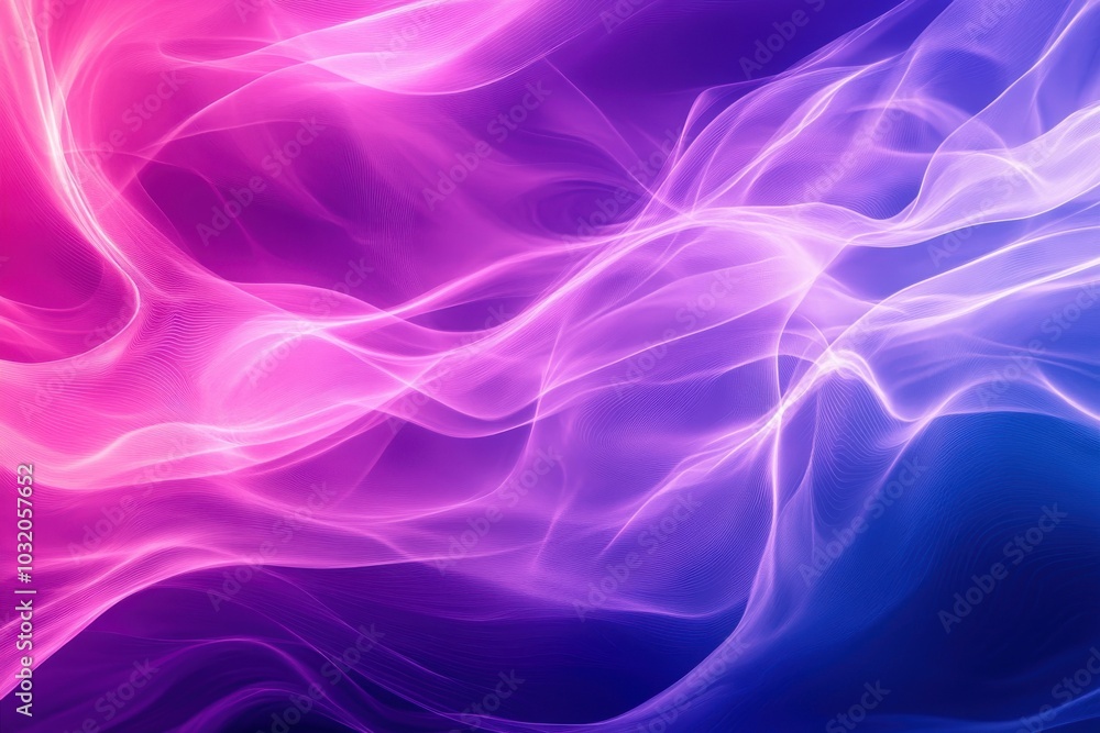 Aufkleber gradient energy flows in shades of violet, rose, and azure: smooth motion display for horizontal scr
