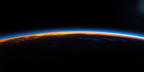 A breathtaking view of Earth at sunrise, showcasing the curvature of the planet and vibrant colors.