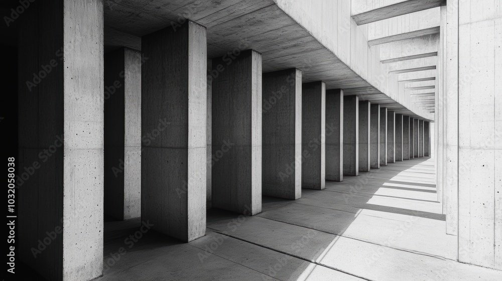 Aufkleber monochrome geometric harmony, a series of identical abstract patterns showcasing minimalism and symm