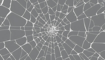 Obraz premium Cracked glass screen window overlay isolated cutout on transparent isolated with white highlights, png