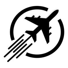 Plane logo silhouette vector art illustration. Plane silhouette vector art illustration. Vector art illustration of a plane silhouette, featuring a clean and simple design. Ideal for aviation-themed p