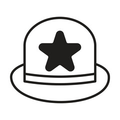 hat icon vector on white background