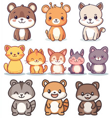 Fototapeta premium 動物達のイラスト集