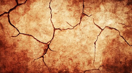 Cracked Dry Earth Texture with Aged Vintage Appearance