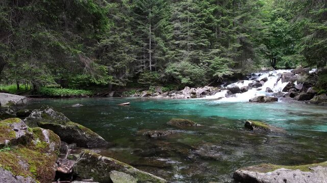 Fantastic Alpine Lake in the Dolomites