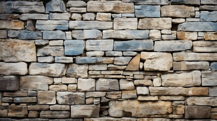 Obraz premium Stone wall texture background - Stone siding with different sized stones