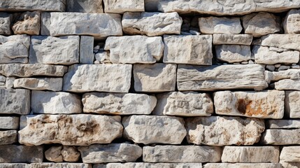 Naklejka premium Stone wall texture background - Stone siding with different sized stones