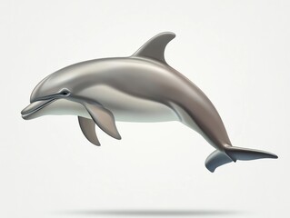 Fototapeta premium dolphin isolated on white background