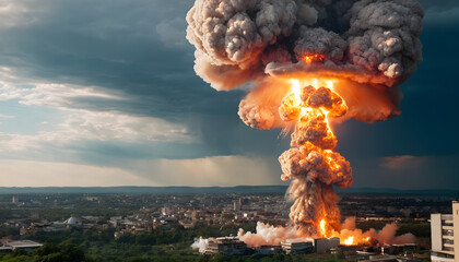 Silent Impact: A Nuclear Explosion Near the City