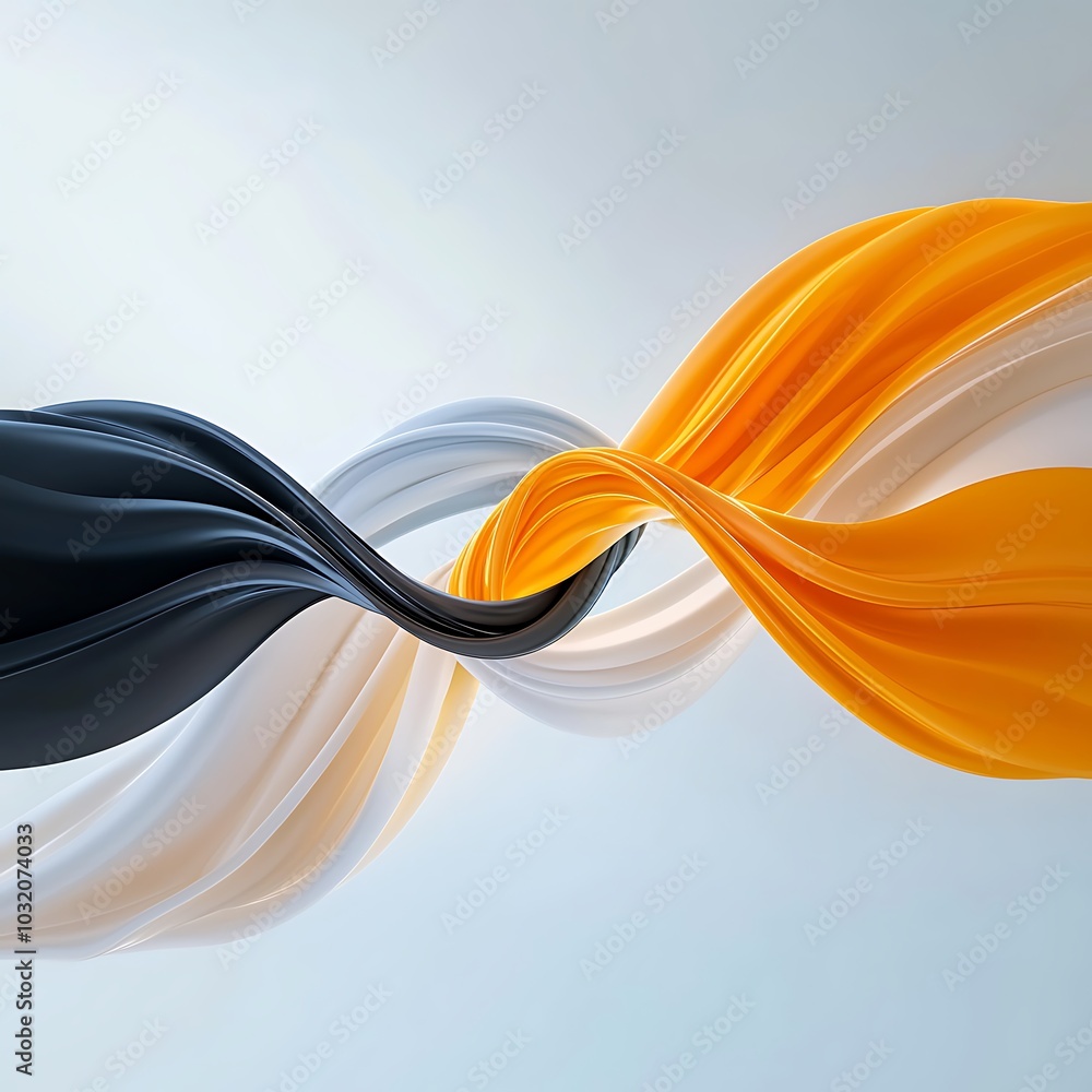 Poster a stunning abstract representation of colorful waves flowing seamlessly in motion, showcasing dynami
