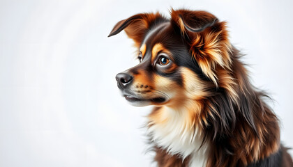 Fototapeta premium Portrait young beauty dog isolated with white highlights, png