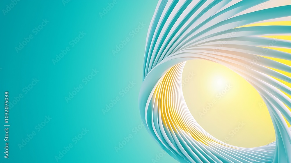 Poster this stunning abstract image features vibrant swirls and a bright light at the center, creating a ha