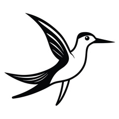 Solid color Tropicbird animal vector design