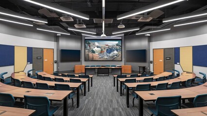 Modern School Classroom