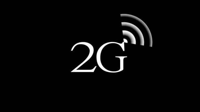 2G WIFI wireless icon , internet connection animation. on the white background .