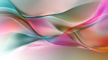 Naklejka premium Vibrant Waves of Pastel Colors: A Captivating Abstract Artwork