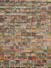 Mur de brique de différentes textures