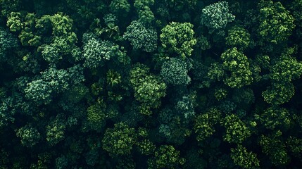 Lush Canopy of a Verdant Rainforest Stretching Across the Earth