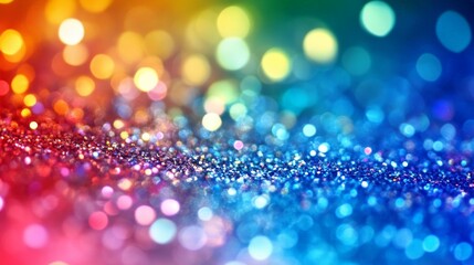 Vibrant Glitter Bokeh Abstract Background